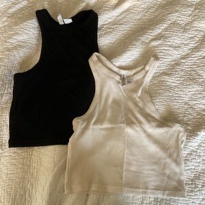Divided cropped tank tops SOLD TOGETHER